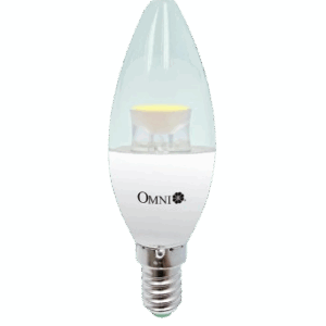 CLEAR CANDLE BULB- E14 BASE